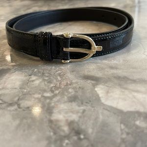 Black, Patent Leather Gucci Belt